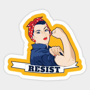 Resist Rosie the Riveter Sticker